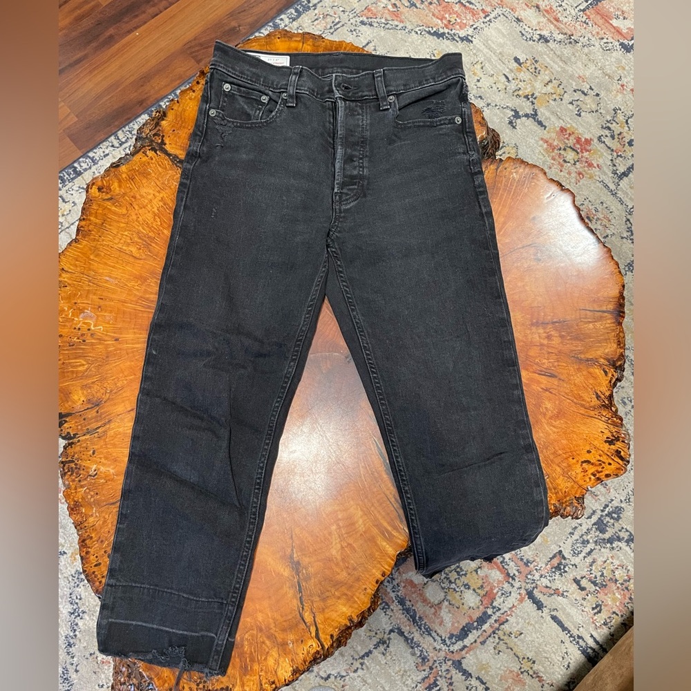 GAP Cheeky Straight High Rise Black Jeans